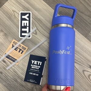 YETI Blue Rambler Bottle with Handle from Poshfest‎ 2025